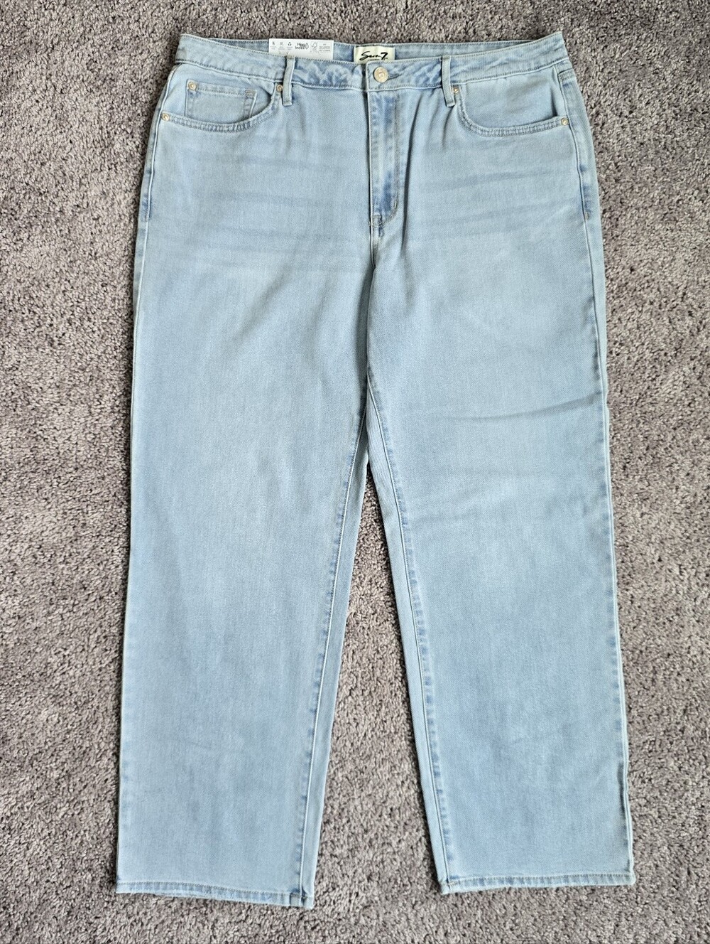 Seven 7 Womens Loose Straight High Rise Jeans Style 90s MY10341DE Vintage 16